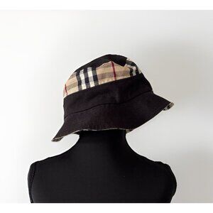 Vintage Burberry Bucket Hat 100% Cotton SIZE LARGE Old Money London